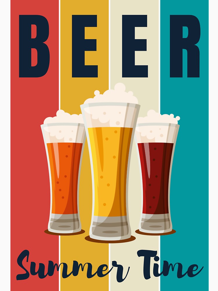 Summer Time is Beer Time by DesignedToATee Unisex , , , Long Sleeve Tee