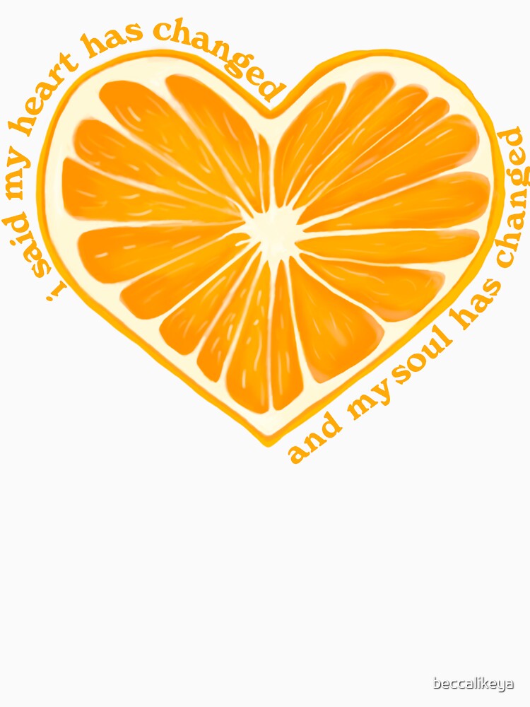 Orange Juice Heart by beccalikeya Unisex , , , Long Sleeve Tee