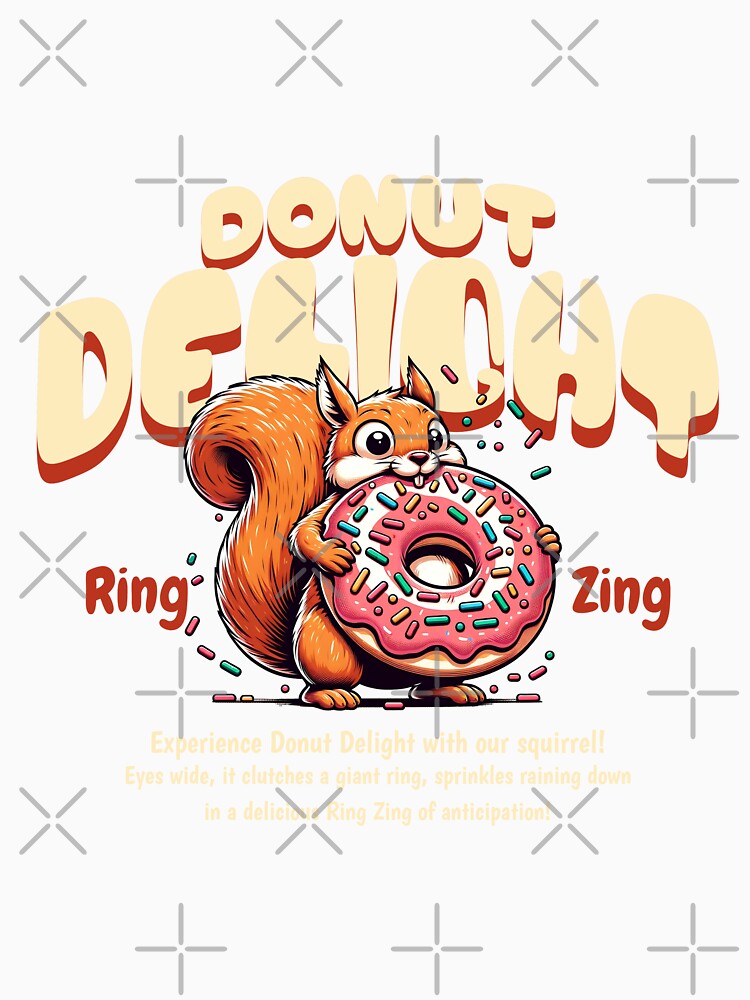 Squirrel Donut Delight experience by DavidBriot Unisex , , , Long Sleeve Tee