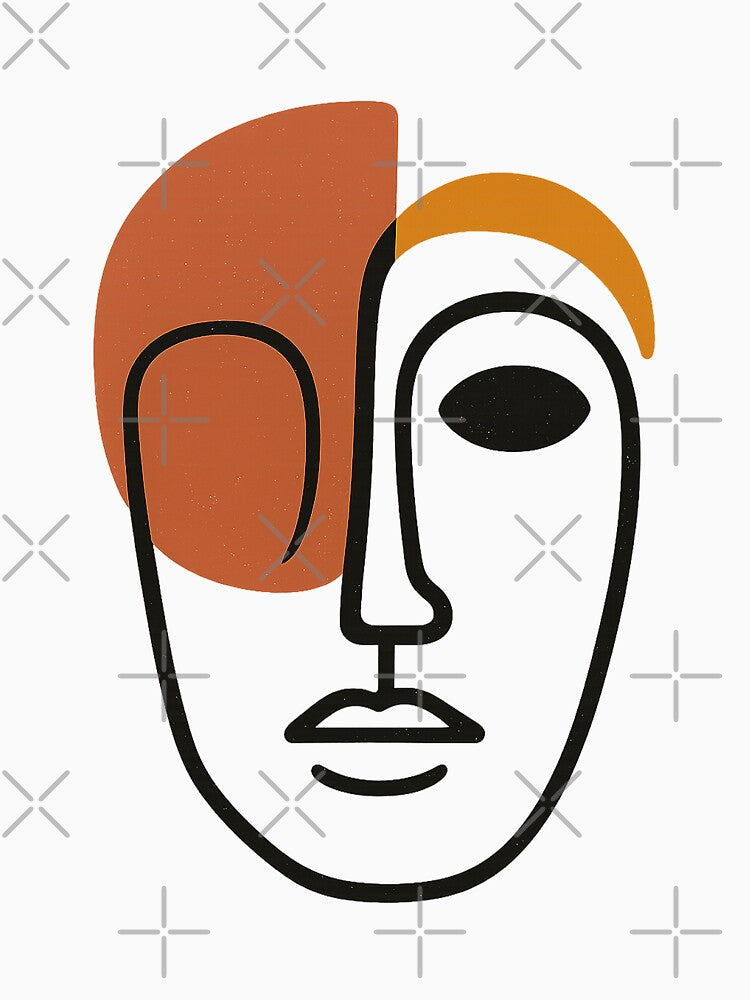 Modern Abstract Face by Mike B.