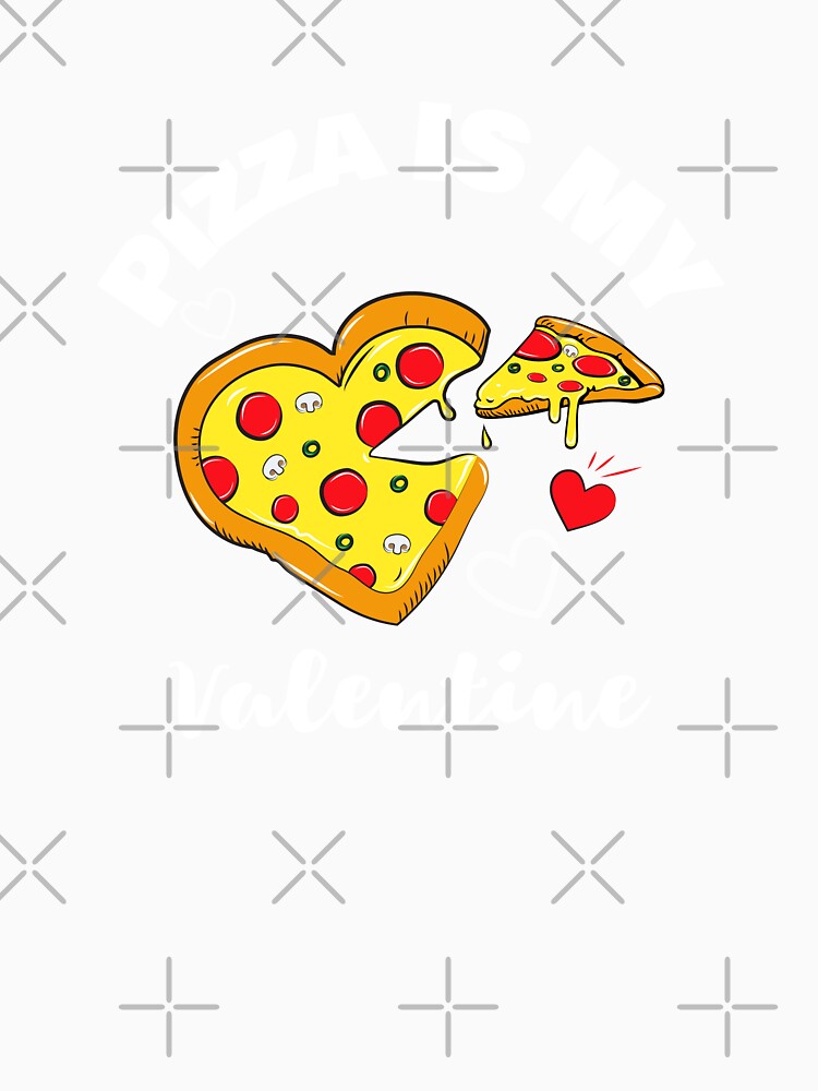 Pizza Is My Valentine awsome desgin Heart Cute by KLINESTORE Unisex , , , Long Sleeve Tee
