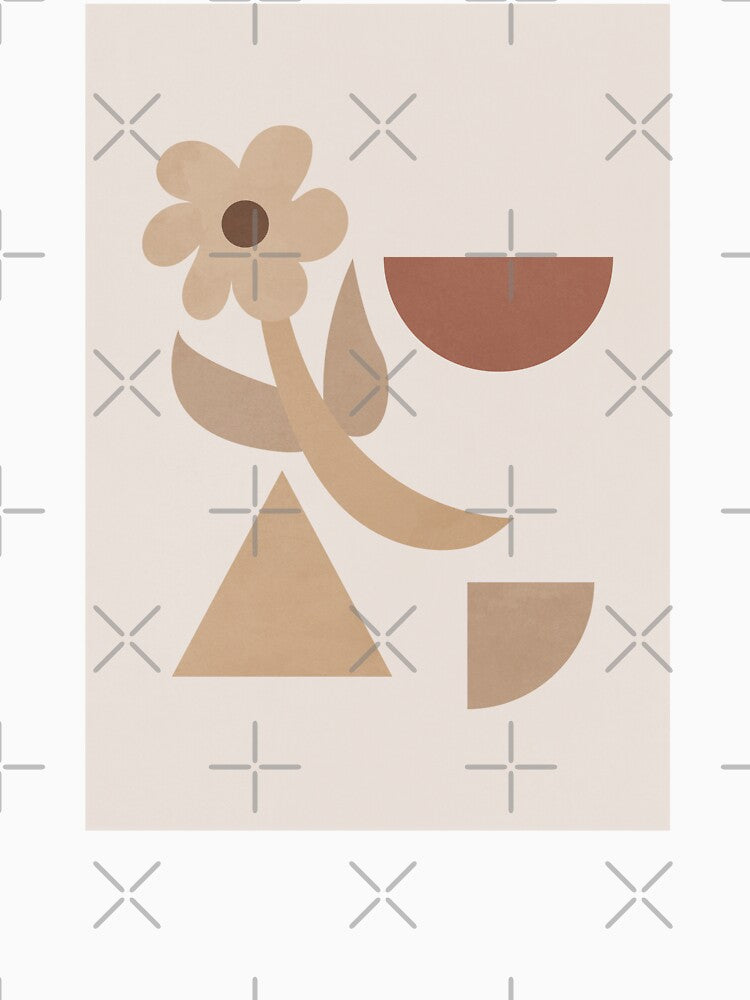 Mid Century, Abstract Floral, Neutral Tones by technicolorable_art