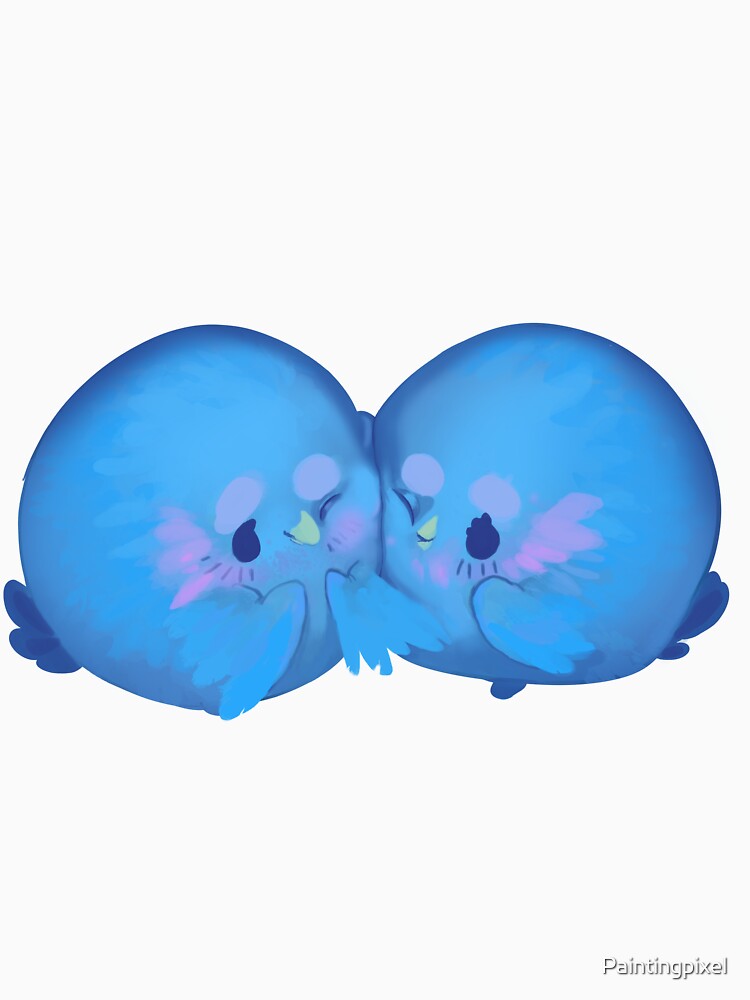 Chibi Love birds by Paintingpixel Unisex , , , Long Sleeve Tee