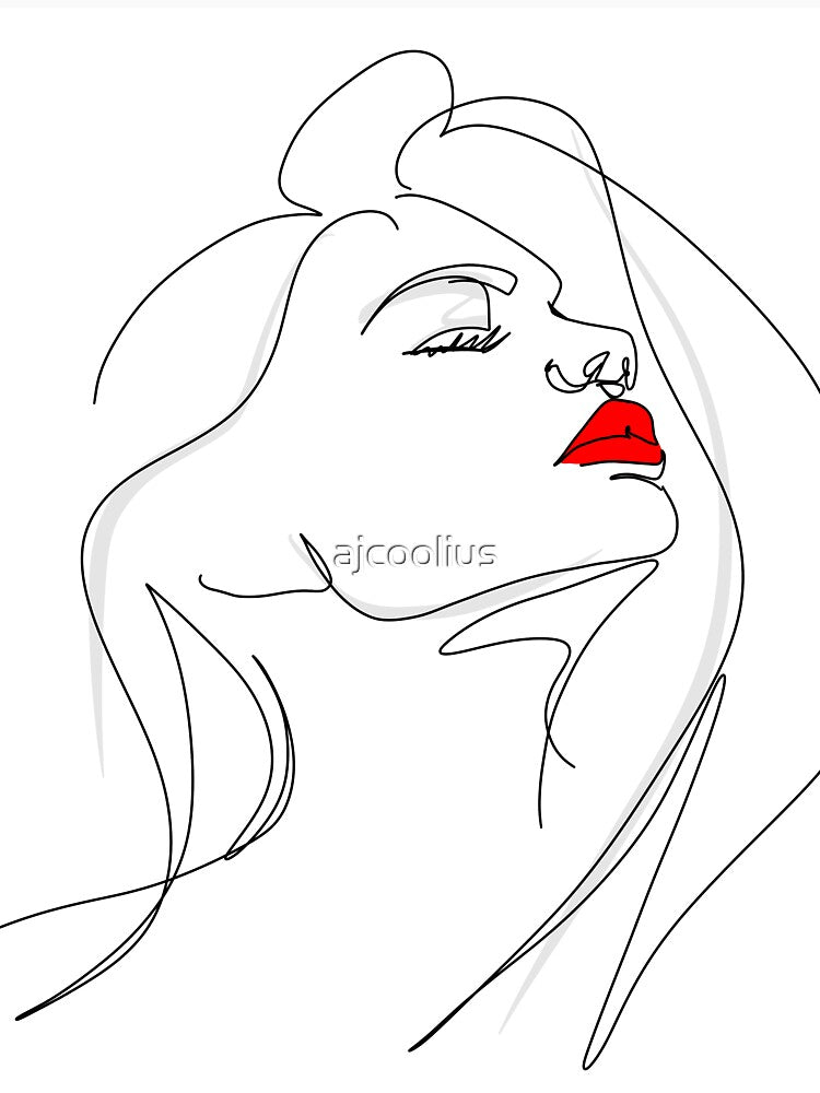 Woman 5 portrait -line art by ajcoolius