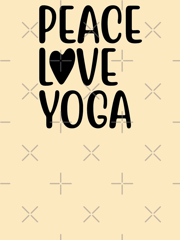 Yoga Quote Peace Love Yoga Motivational Saying by SoccaTamam