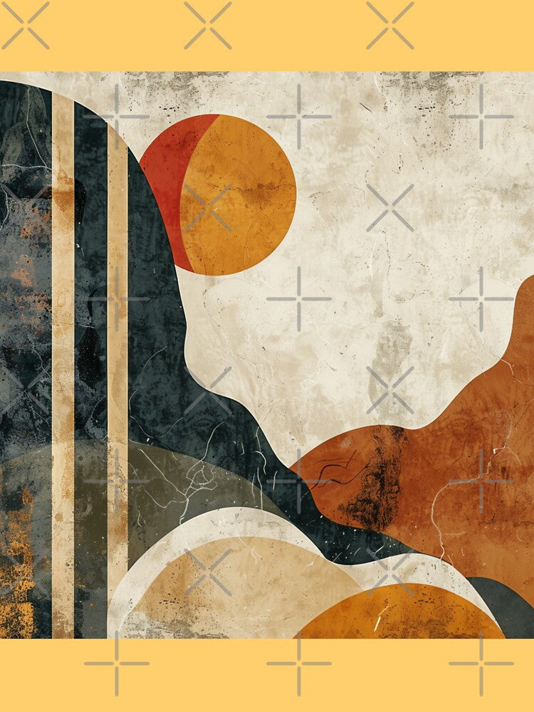 Mid-Century Modern Abstract - Vintage Earth Tone - Retro Modernist Art by GrinGalore