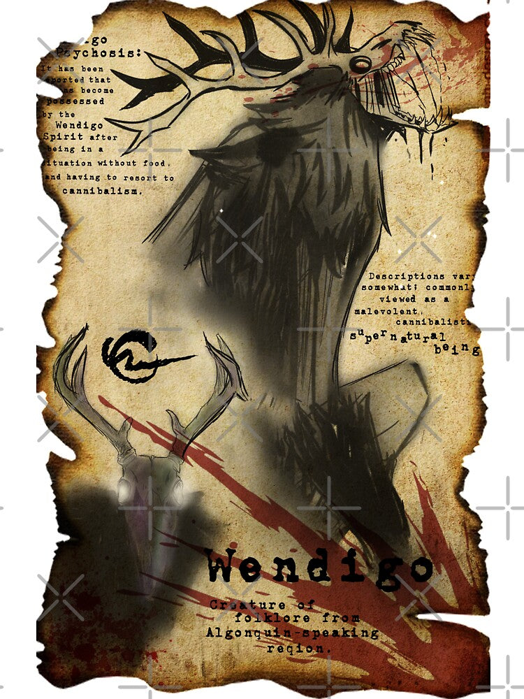 Cryptic Studies: Wendigo by drkmatt3rstudio Unisex , , , Long Sleeve Tee