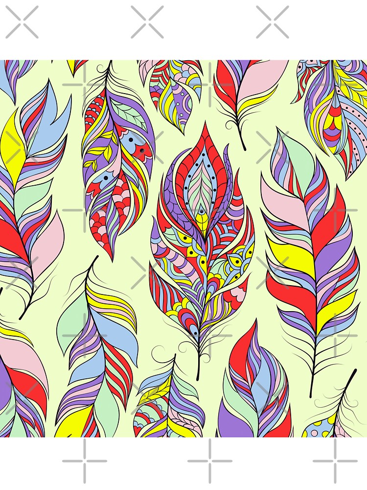 boho vivid feathers by haroulita