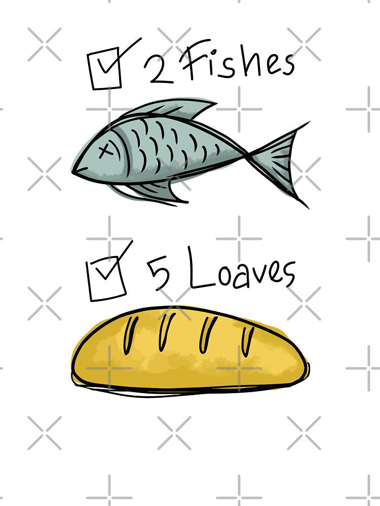 2 Fishes and 5 Loaves by Aruna25 Unisex , , , Long Sleeve Tee