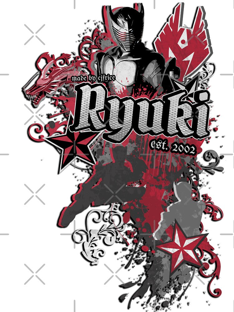 Kamen Rider Ryuki "Street Style" Design by CJFrice Graphics Unisex , , , Long Sleeve Tee