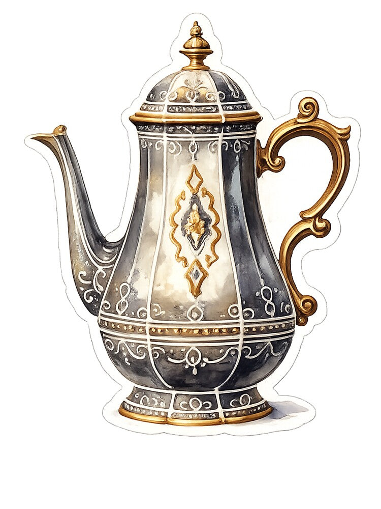 Collectible decorative teapot sticker by LiriosLand