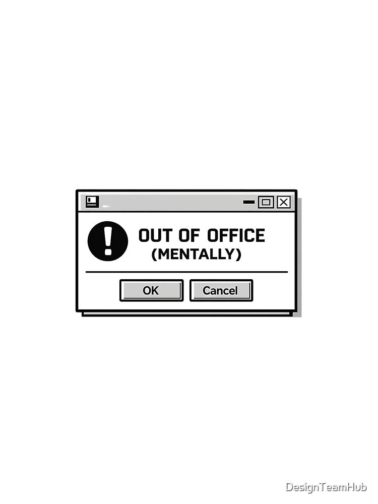 Out of Office (Mentally) – Funny Work Humor Shirt by DesignTeamHub Unisex , , , Long Sleeve Tee