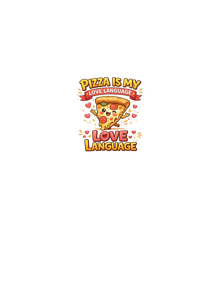 Pizza Is My Love Language Funny Design by SugarSketch by VanshShristi Unisex , , , Long Sleeve Tee