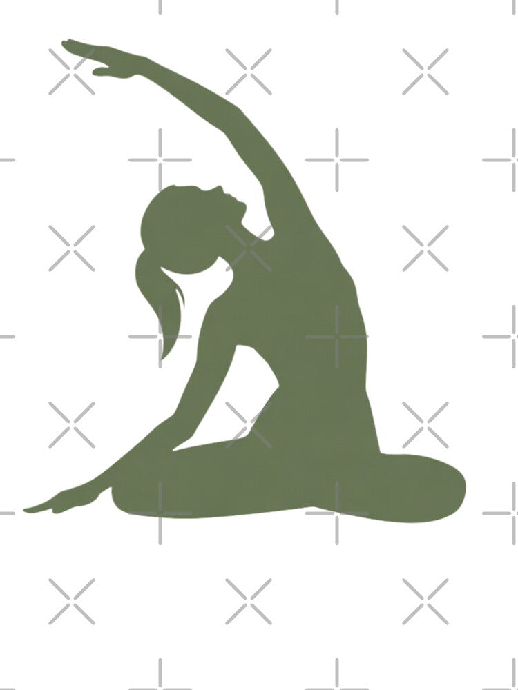 Gentle Yoga Side Stretch – Minimal Wellness Art by Amevvoo