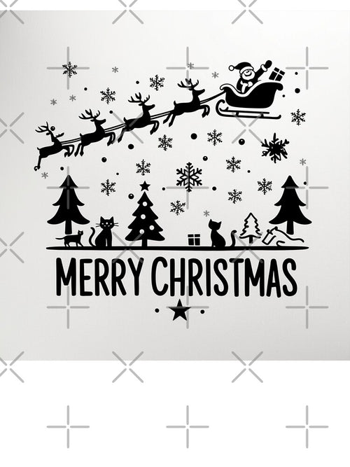 002 Merry Christmas in Black And White by Alexis Art Collection