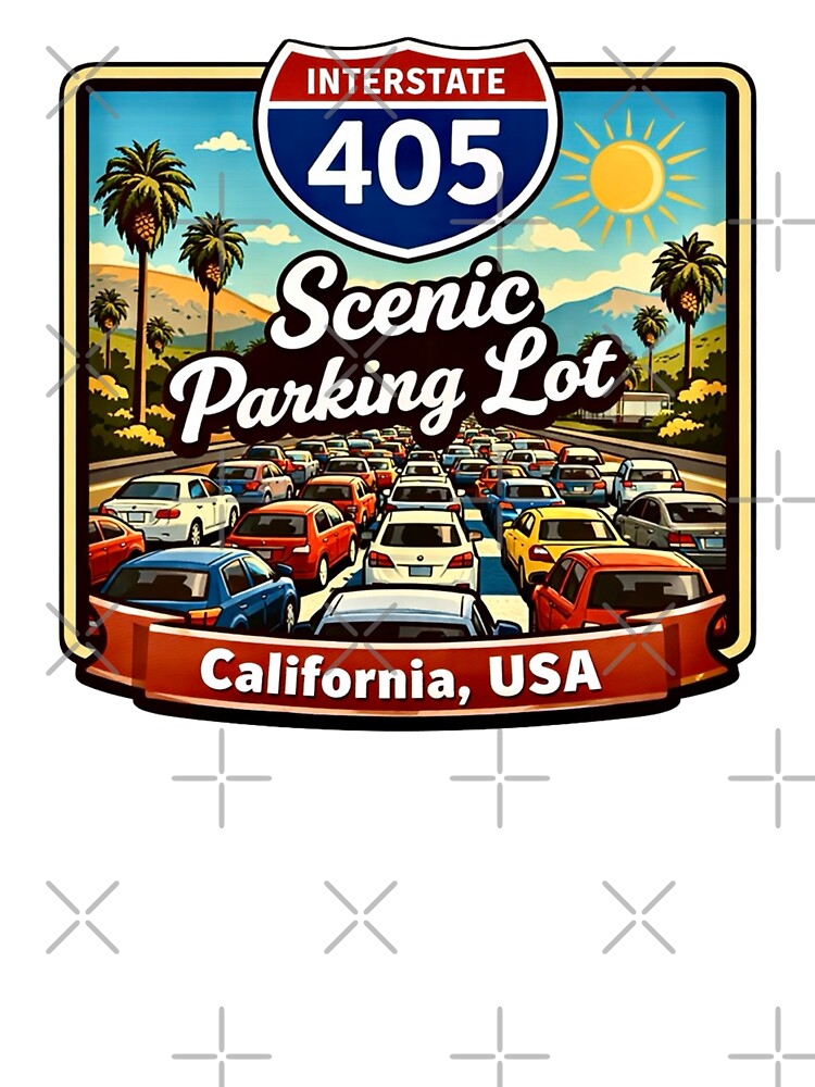 Interstate 405 - Scenic Parking Lot in California by Myra365Art