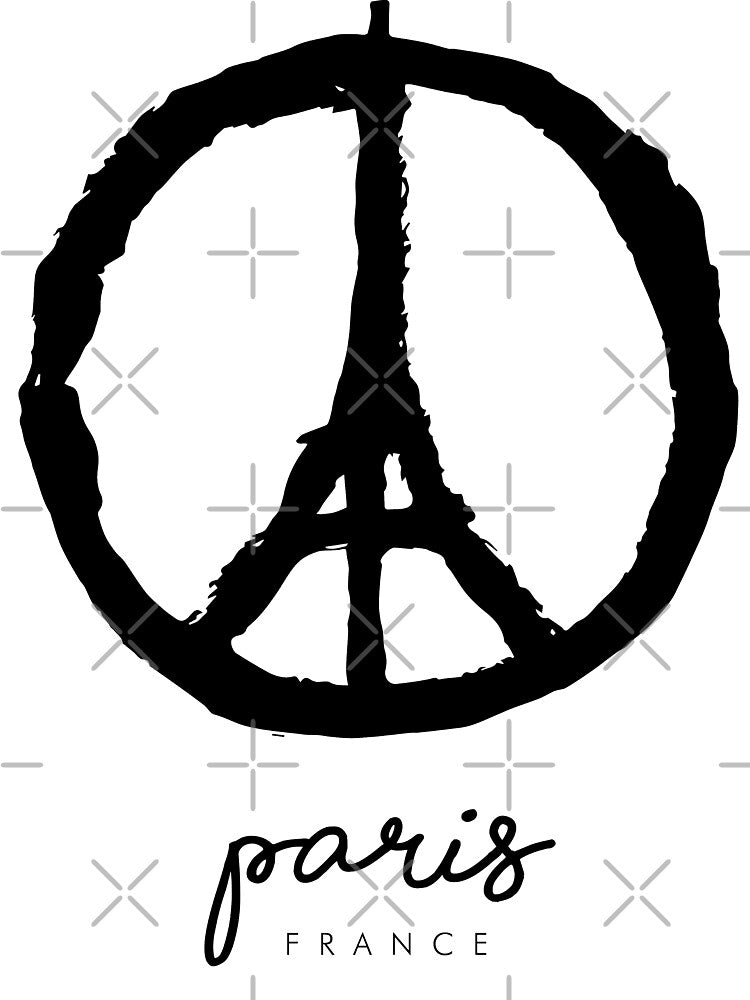 Peace for Paris - France Design Tour Eiffel Minimalist by Tropical Blood