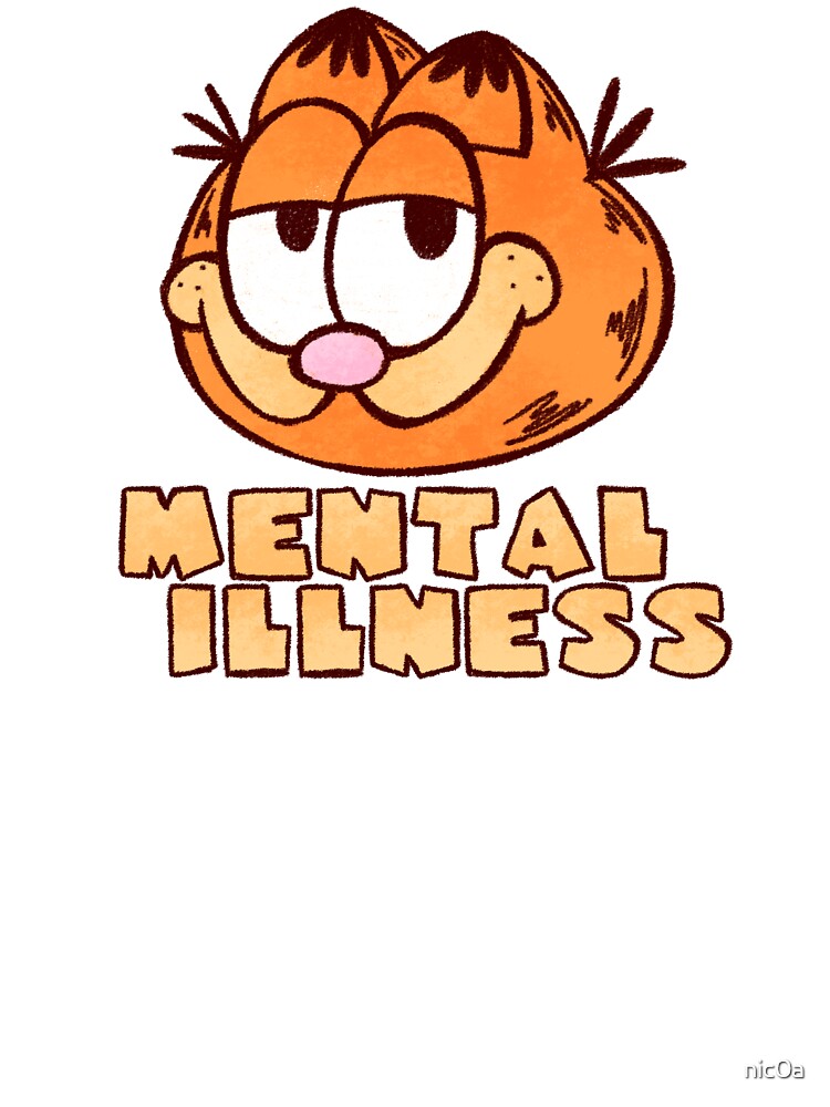 mental illness garfield by nic0a