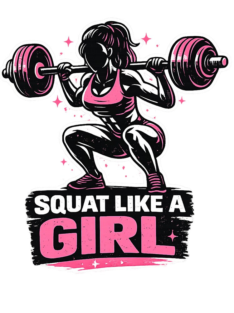 Squat Like a Girl – Women Fitness Motivation Design by Shopchid