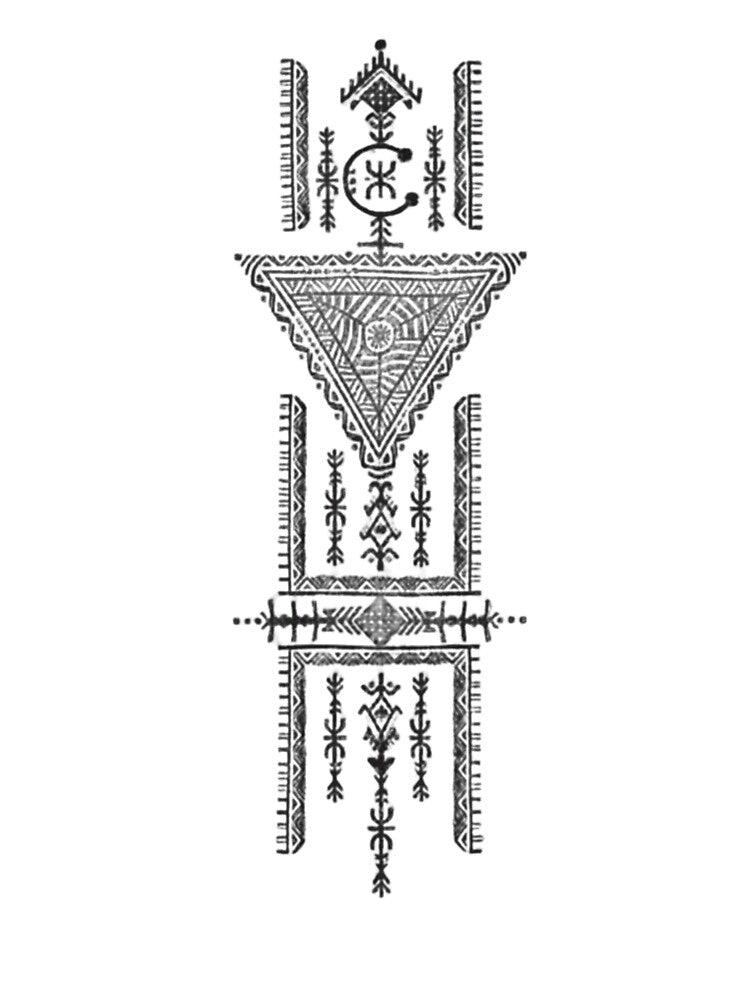 Boho Amazigh Tribal Geometric Pattern – Berber Ethnic Minimal Design by wecrea