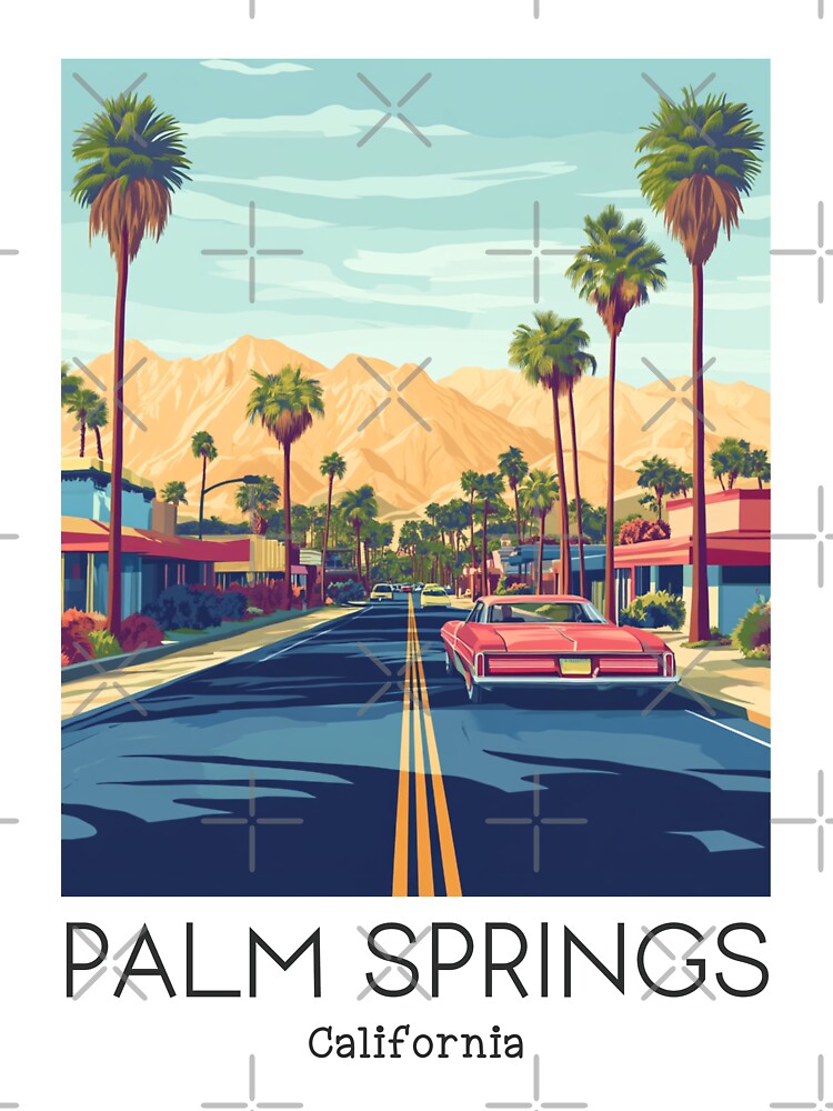 A Vintage Travel Illustration of Palm Springs - California - United States by GoodOldVintage
