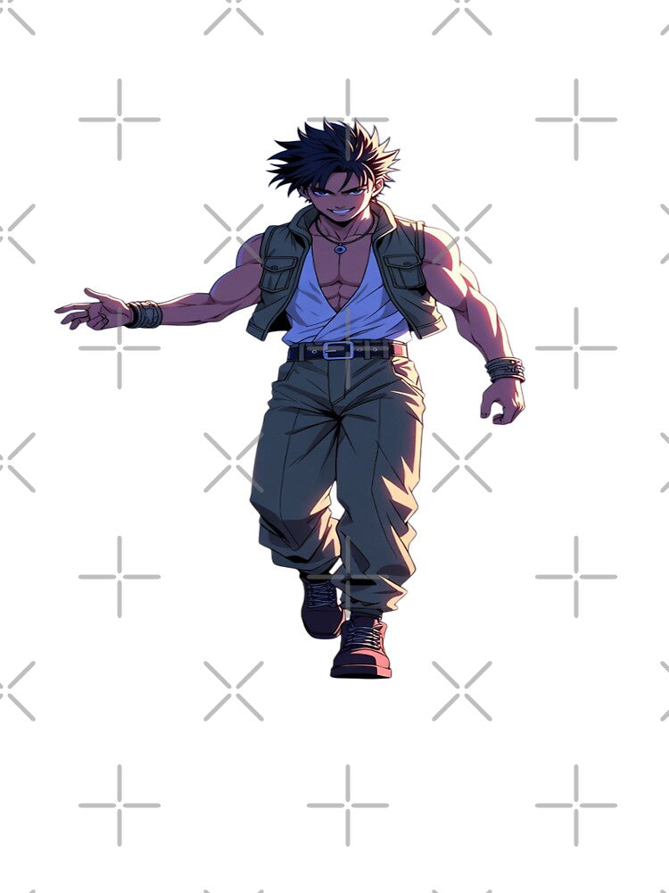 Anime Festival Warrior – Streetwear Muscle Art | Coachella Aesthetic Anime T-Shirt & Sticker by Sushikidsntod