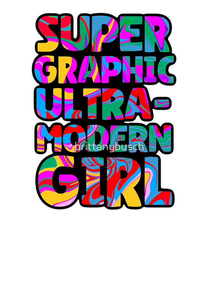 Super graphic ultra modern girl by brittanybusch Unisex , , , Long Sleeve Tee