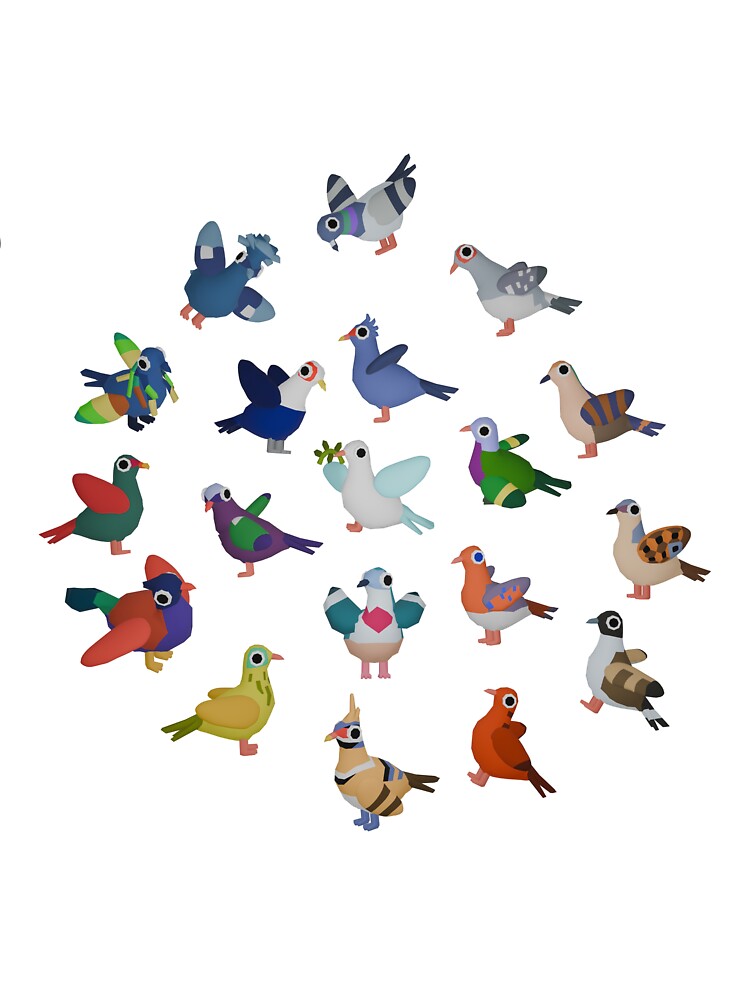 Wild Pigeons by Poly Simplified