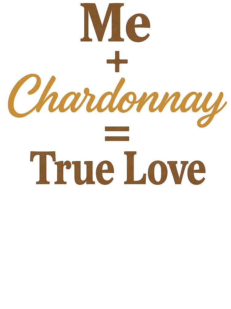 Wine quot Me and Chardonnay by Meandmyshop