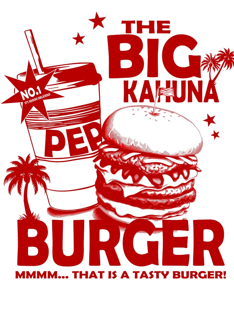 Big Kahuna Burger Red by Art-Curator Unisex , , , Long Sleeve Tee