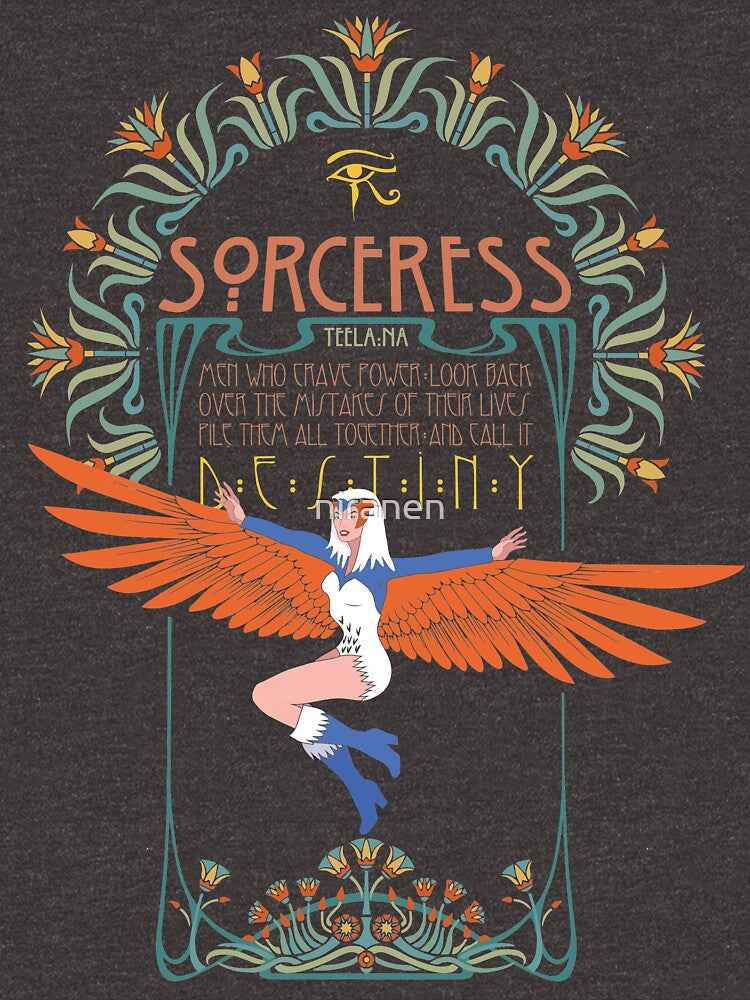 The Sorceress Teela-Na in Art Nouveau by niranen's bower Unisex , , , Long Sleeve Tee