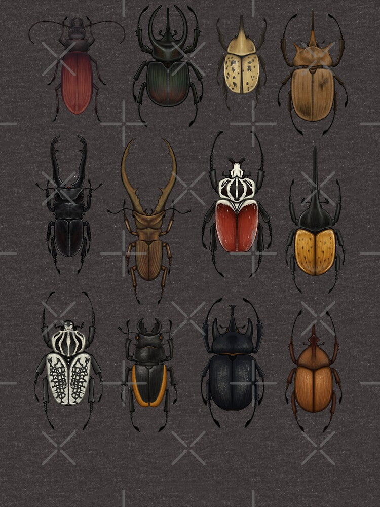 Large Beetles by Tacky Frog Unisex , , , Long Sleeve Tee