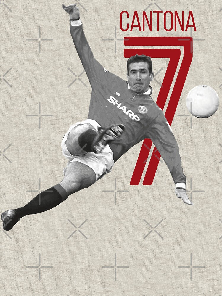Éric Cantona Retro. Diseño 2 by ocusido Unisex , , , Long Sleeve Tee