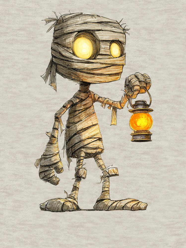 midnight mummies cartoon art by stikrusak Unisex , , , Long Sleeve Tee