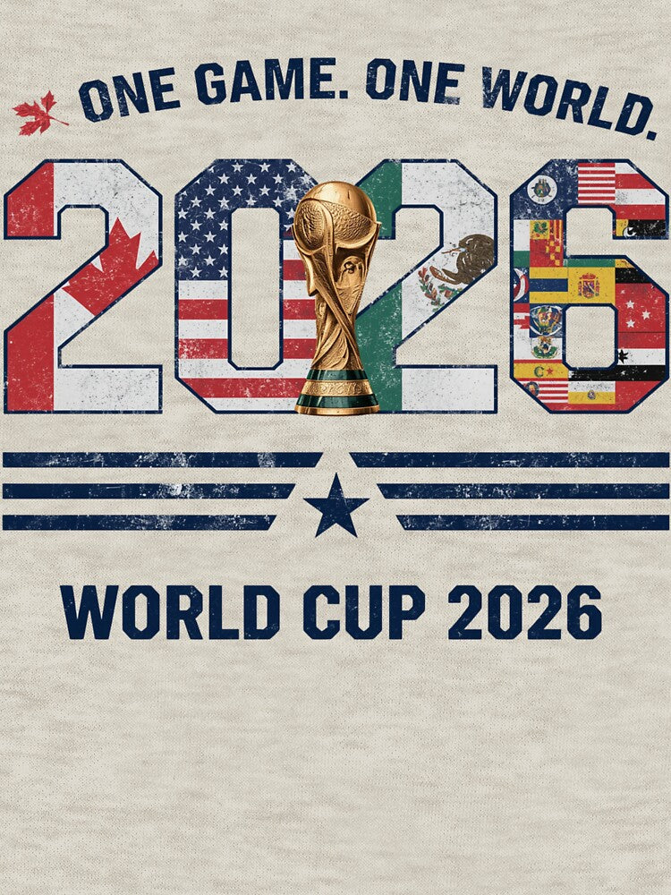 Global Football Celebration 2026 Retro Graphic by aminomen Unisex , , , Long Sleeve Tee