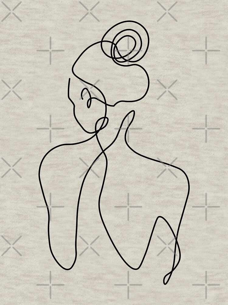 Elegant one line sketches of female abstract, minimal art by JSWDESIGNS