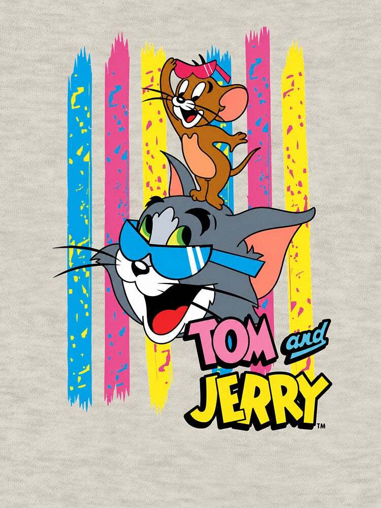 Tom and Jerry Vintage Cartoon Retro Design by Cherry Glow Unisex , , , Long Sleeve Tee
