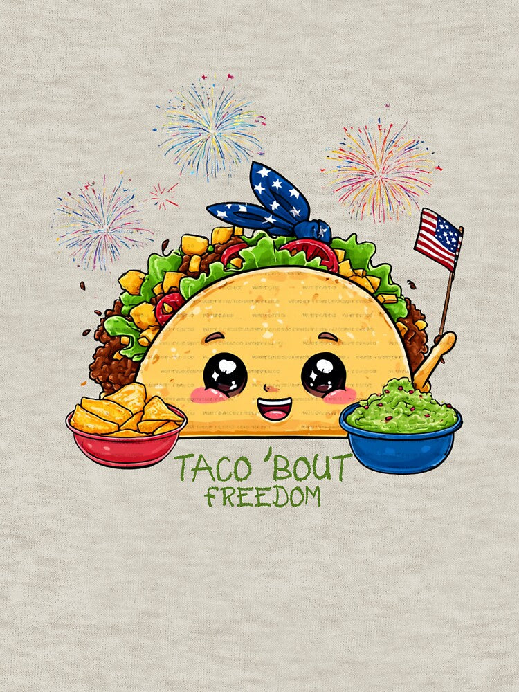 Taco 'Bout Freedom Patriotic Taco with Bandana  4th of July Design by BoxofMoments