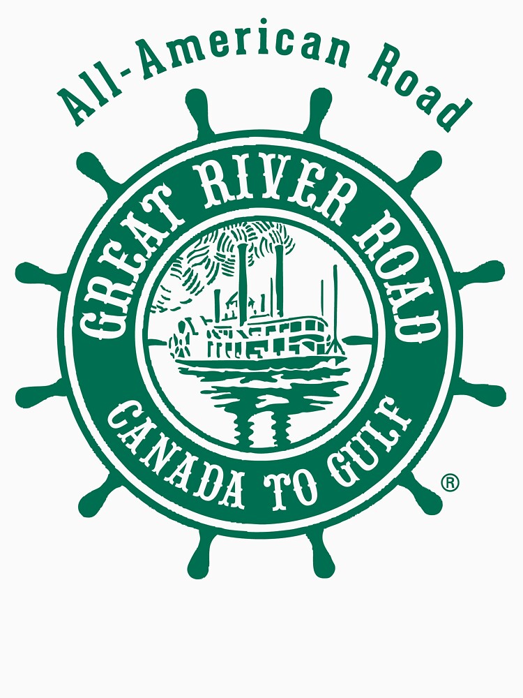 Great River Road - Paddle Wheel Logo - Green by Great River Road Store