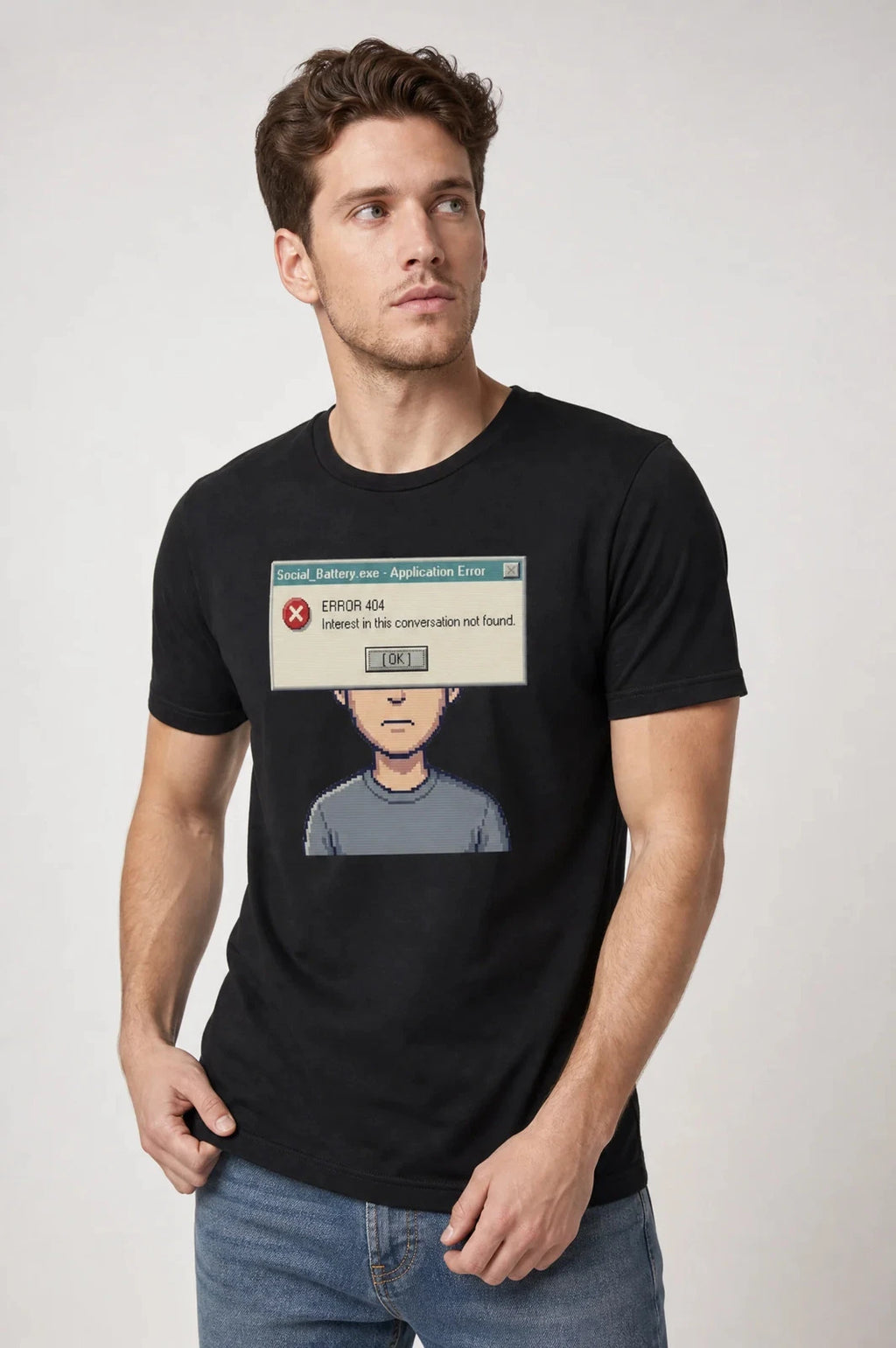 Funny Introvert T-Shirt Interest Not Found Sarcastic Graphic Tee MOEBEER