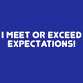 I Meet or Exceed Expectations T-shirt Funny S-3XL