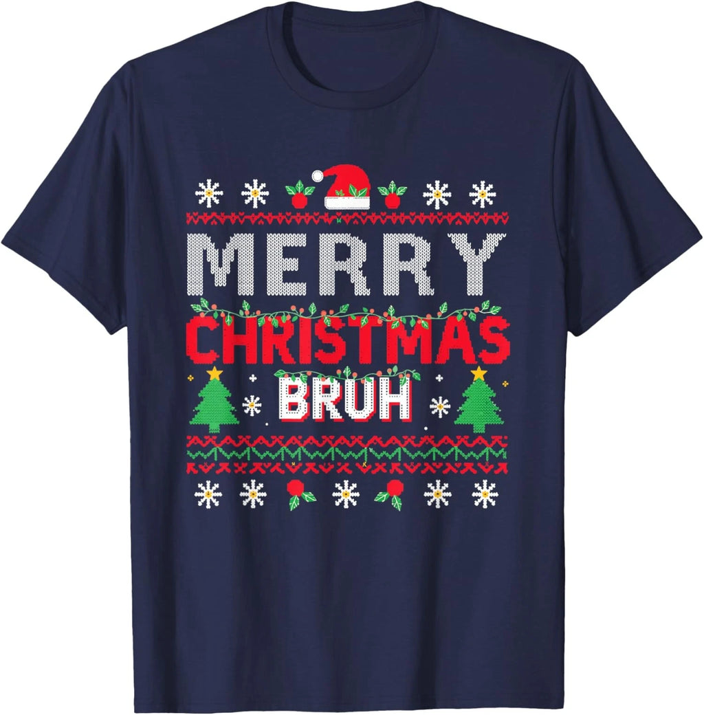 Merry Christmas Bruh Festive Meme-Inspired Humor Unisex T-Shirt