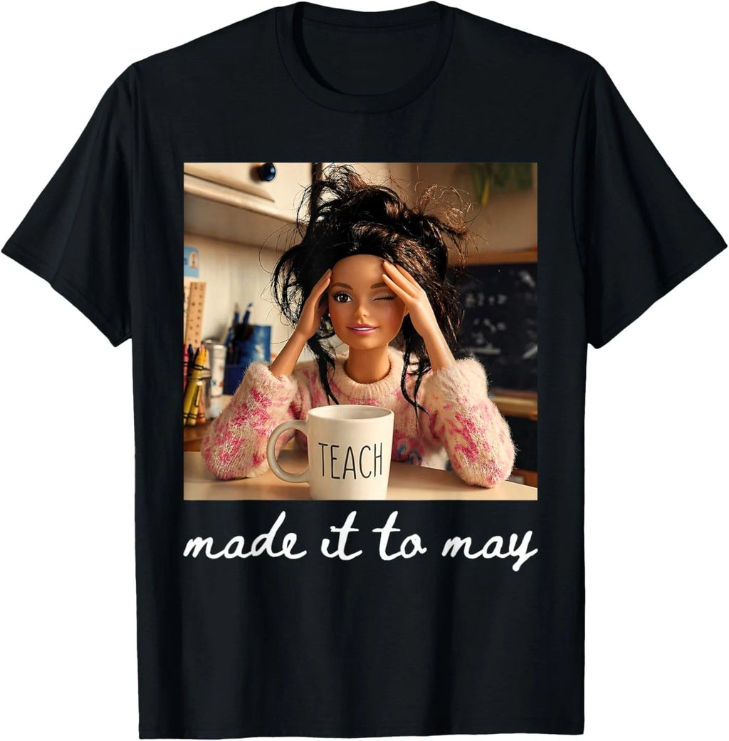 End of School Made It to May Funny Last Day Teacher Meme T-Shirt