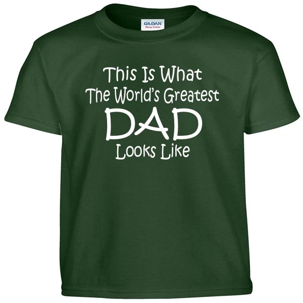 Worlds Greatest Dad T Shirt Fathers Day Birthday Christmas Gift Daddy Tee