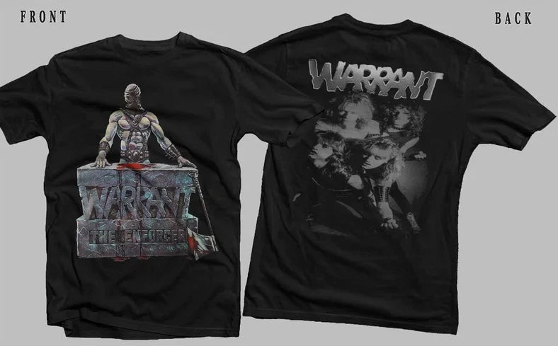 New Dtg/Dtf printed T-shirt -WARRANT- The Enforcer - size- S,M,L,XL,2-3-4-5XL