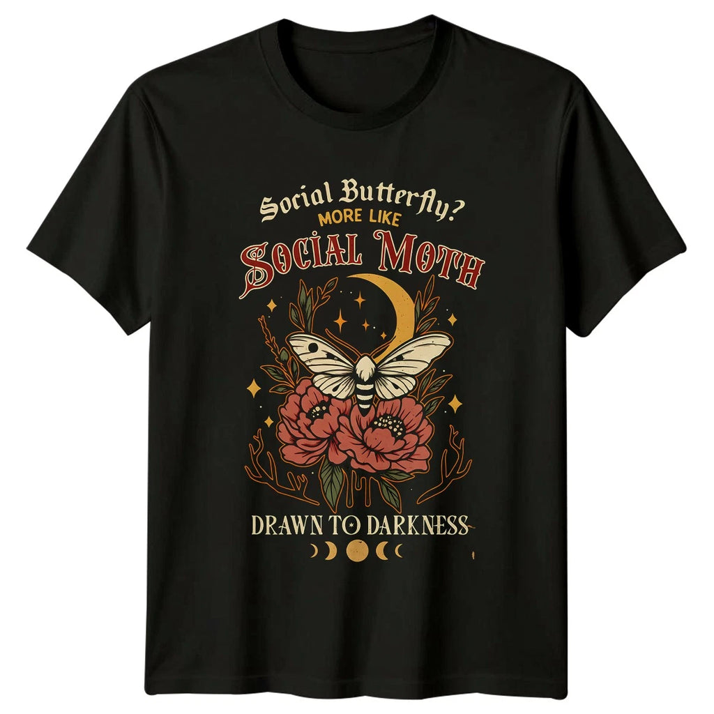 Social Butterfly More Like Social T-Shirt Dark Academia Introvert Gift For Him