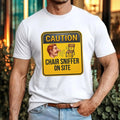 Caution Chair Sniffer On Site Funny Office Meme T-Shirt Co-workers Gift Tee Top