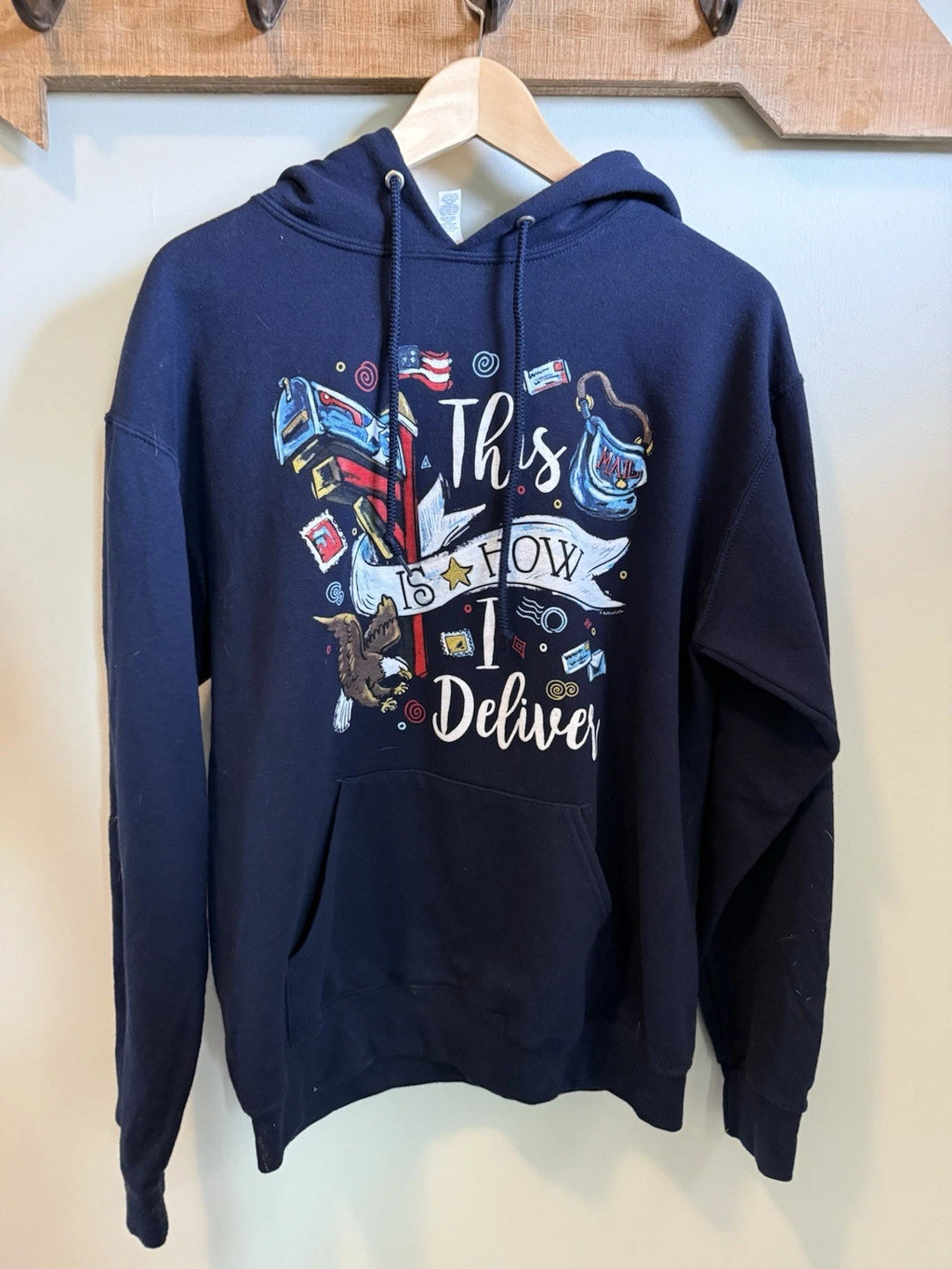 Usps Postal Worker Hoodie Sweatshirt Custom MEDIUM Gift Mail Delivery