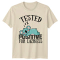 Funny Sleeping Koala Tested Positive For Laziness Sarcastic T-Shirt