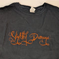 Black Slightly Damaged Script 4XL, XXXXL, T-Shirt, Halloween, Crew Neck, Cotton